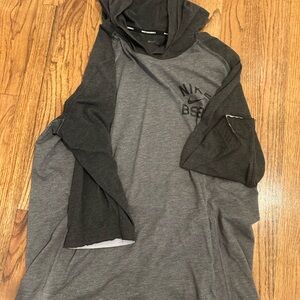 Nike 3/4 sleeve hooded baseball tshirt